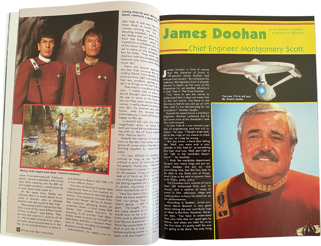 Vintage 1989 Starlogs Star Trek V The Final Frontier Official Movie Magazine - Unsold Ex Shop Stock