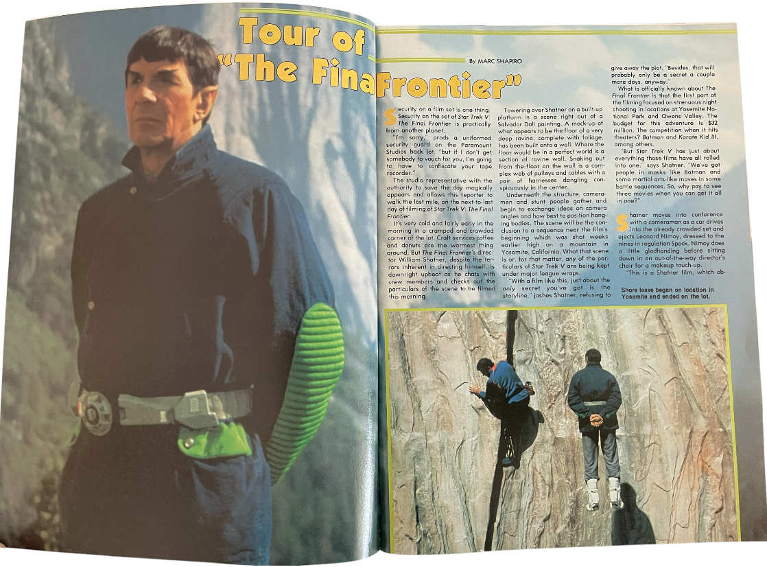 Vintage 1989 Starlogs Star Trek V The Final Frontier Official Movie Magazine - Unsold Ex Shop Stock