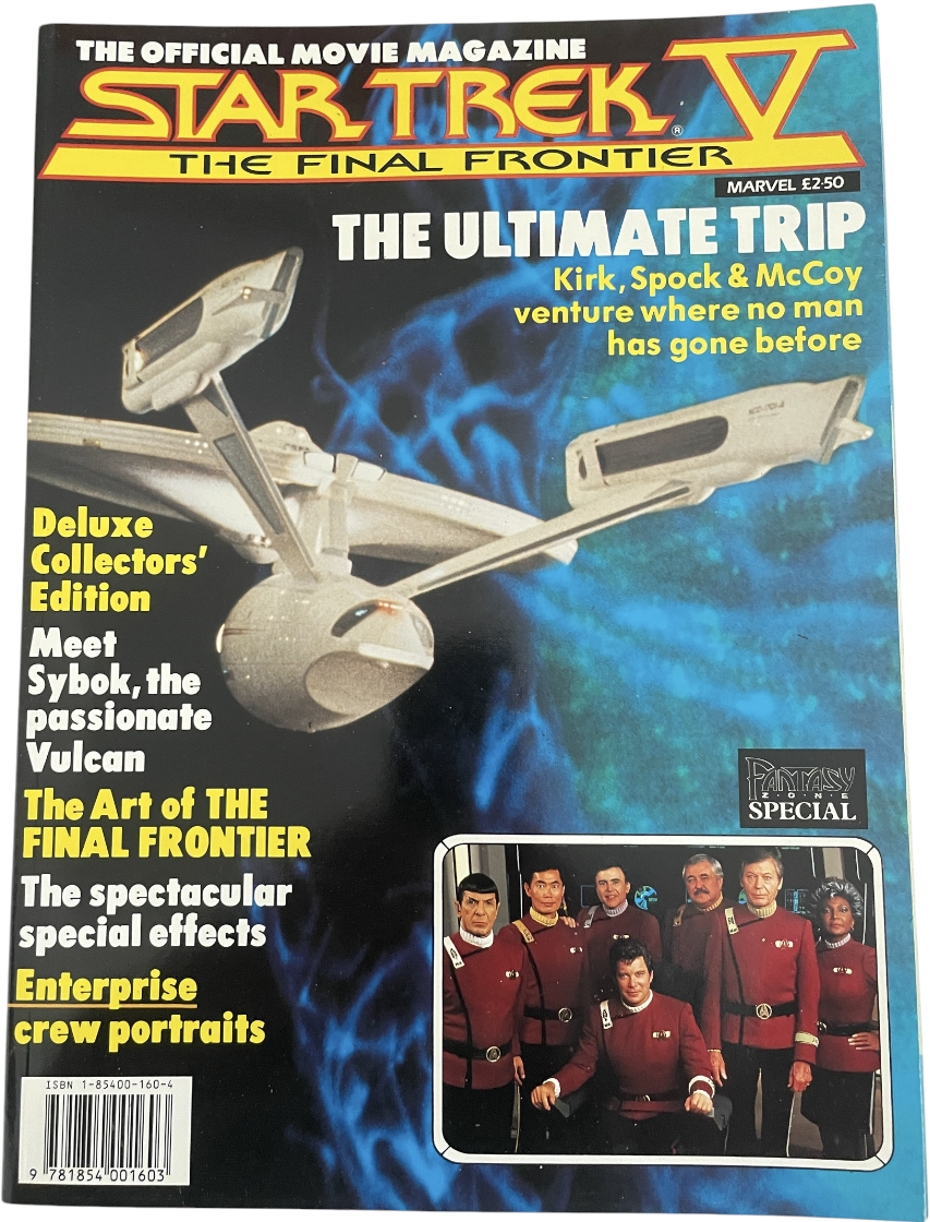 Vintage 1989 Starlogs Star Trek V The Final Frontier Official Movie Magazine - Unsold Ex Shop Stock