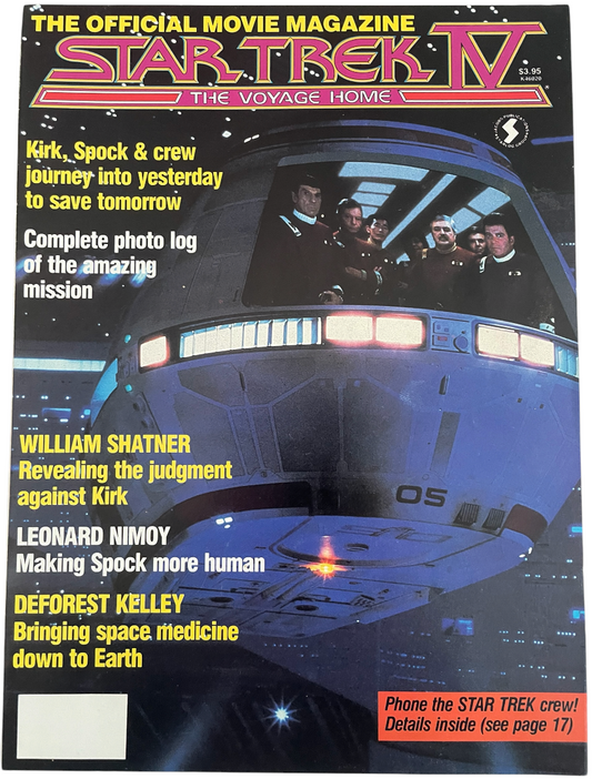 Vintage 1986 Starlogs Star Trek IV The Voyage Home Official Movie Magazine - Unsold Ex Shop Stock
