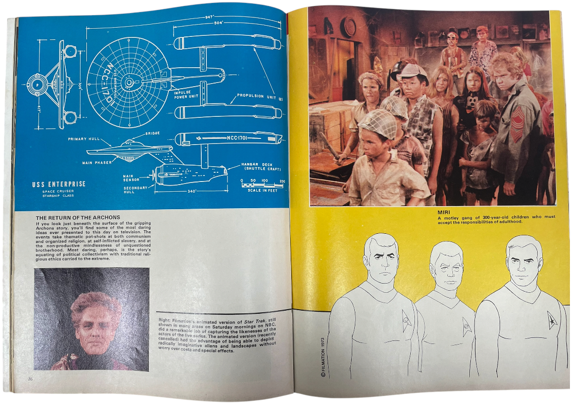 Vintage August 1976 Premiere Issue Starlog Magazine Number 1 - Star Trek Collectors Section + Bionic Women, Space 1999 And More - Ex Shop Stock