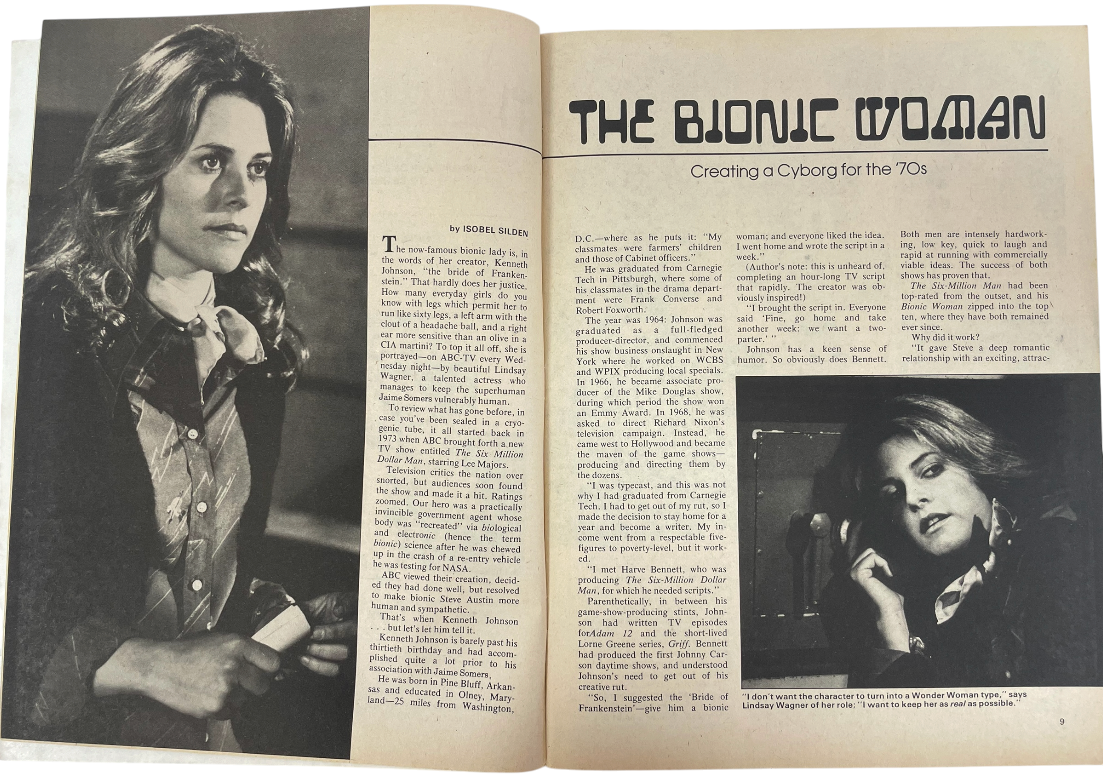 Vintage August 1976 Premiere Issue Starlog Magazine Number 1 - Star Trek Collectors Section + Bionic Women, Space 1999 And More - Ex Shop Stock