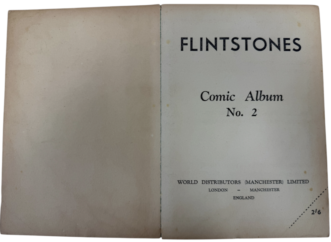 Vintage 1963 The Flintstones Comic Album No.2 Softback Book - Very Good Condition (3.5 Grade) - Rare Item