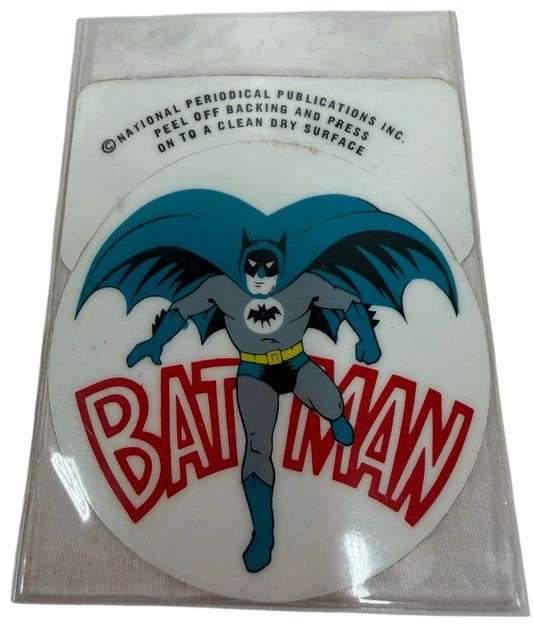 Vintage 1966 Batman Sticker Badge Derasco Plastoid NPP DC Comics Rare Unpeeled - Ex Shop Stock