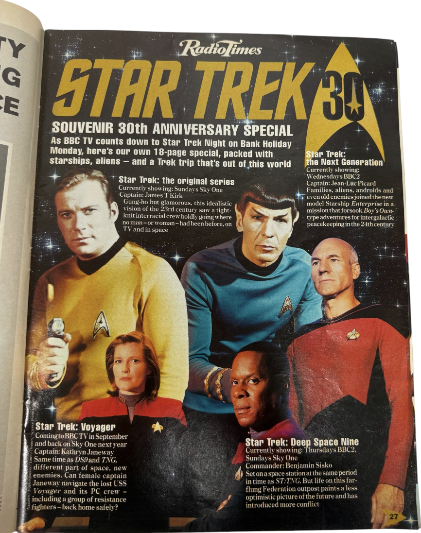 Vintage 1996 Radio Times Star Trek 30 Years Special Anniversary Issue.