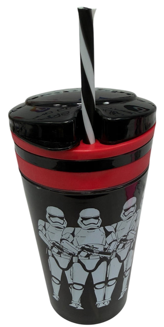 2017 ZAK! Star Wars First Order Stormtroopers Snack & Travel Tumbler Cup With Straw - Brand New Ex Shop Stock