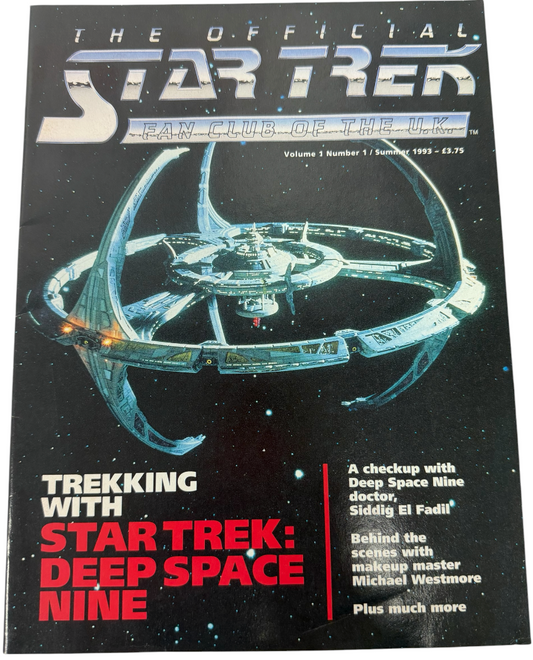 Vintage Summer 1993 - The Official Star Trek Fan Club Of The UK Magazine - Volume 1, Number 1 DS9 - Ex Shop Stock