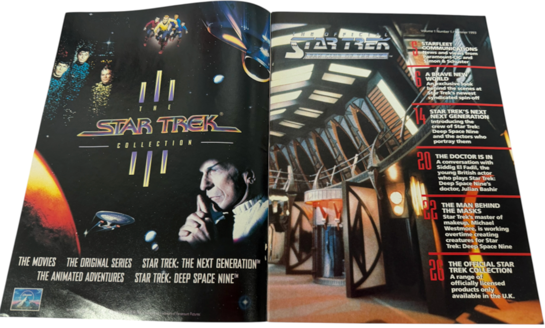 Vintage Summer 1993 - The Official Star Trek Fan Club Of The UK Magazine - Volume 1, Number 1 DS9 - Ex Shop Stock