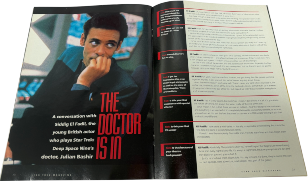 Vintage Summer 1993 - The Official Star Trek Fan Club Of The UK Magazine - Volume 1, Number 1 DS9 - Ex Shop Stock