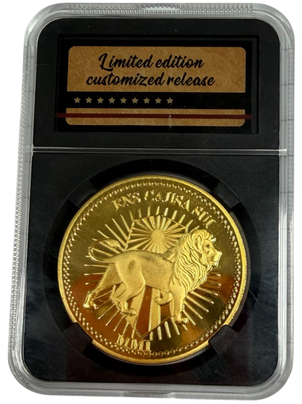 2006 John Wick Gold Coin Replica Custom Display Slab - Movie Prop Memorabilia Mint - Ex Shop Stock