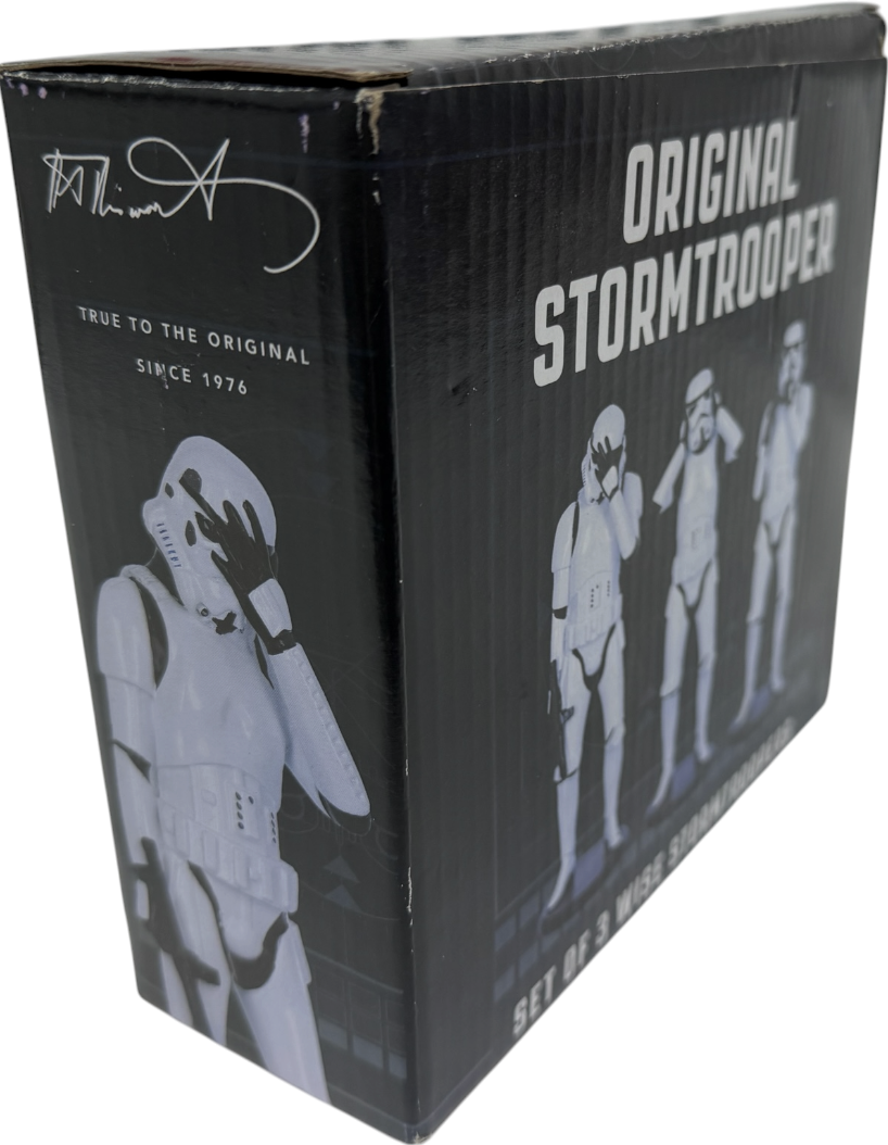 Star Wars 2019 Nemesisnow Original Stormtrooper Set Of 3 Wise Stormtroopers 5 1/2" Figurine Set - Brand New Ex Shop Stock