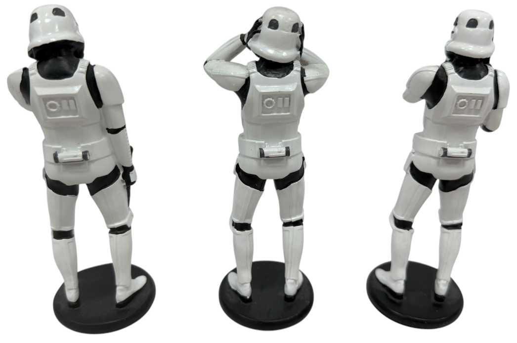 Star Wars 2019 Nemesisnow Original Stormtrooper Set Of 3 Wise Stormtroopers 5 1/2" Figurine Set - Brand New Ex Shop Stock