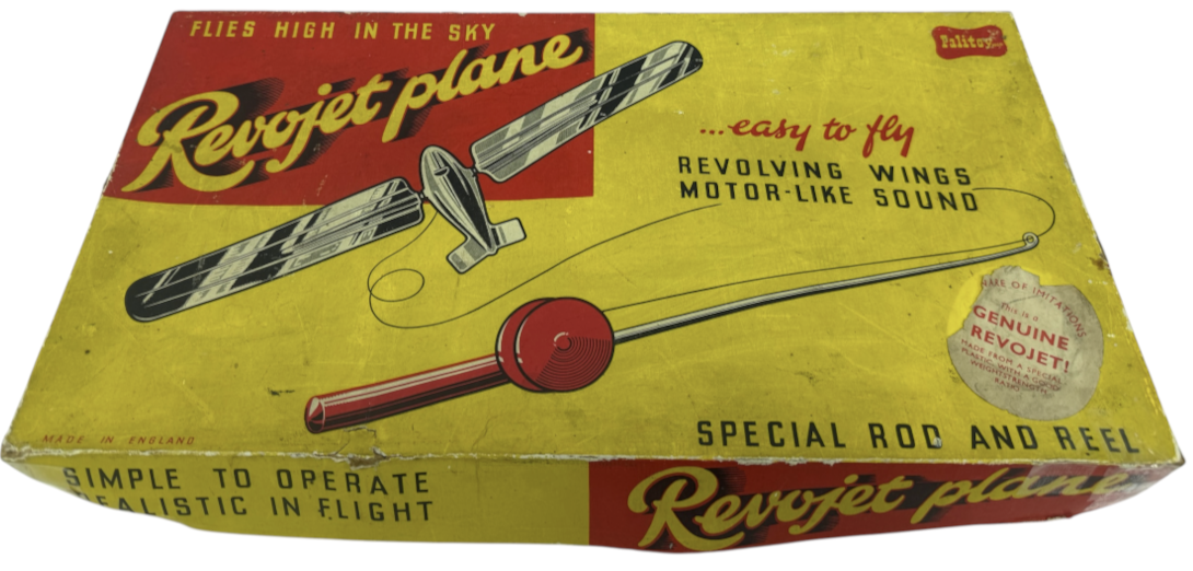 Vintage Palitoy 1950's Revojet Plane - Easy To Fly - Realistic In Flight - Fantastic Condition In The Original Box