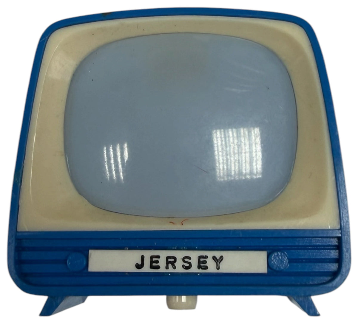 Vintage Jersey Souvenir Mini TV Slide Viewer Plastiskop Retro Toy 1960s Blue - Fantastic Condition
