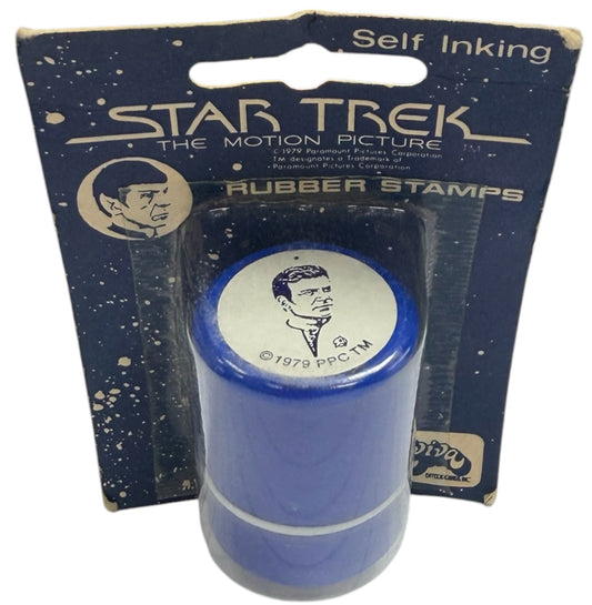 Vintage Aviva 1979 Star Trek The Motion Picture - Captain James T Kirk Self Inking Rubber Stamp - Factory Sealed Shop Stock Room Find