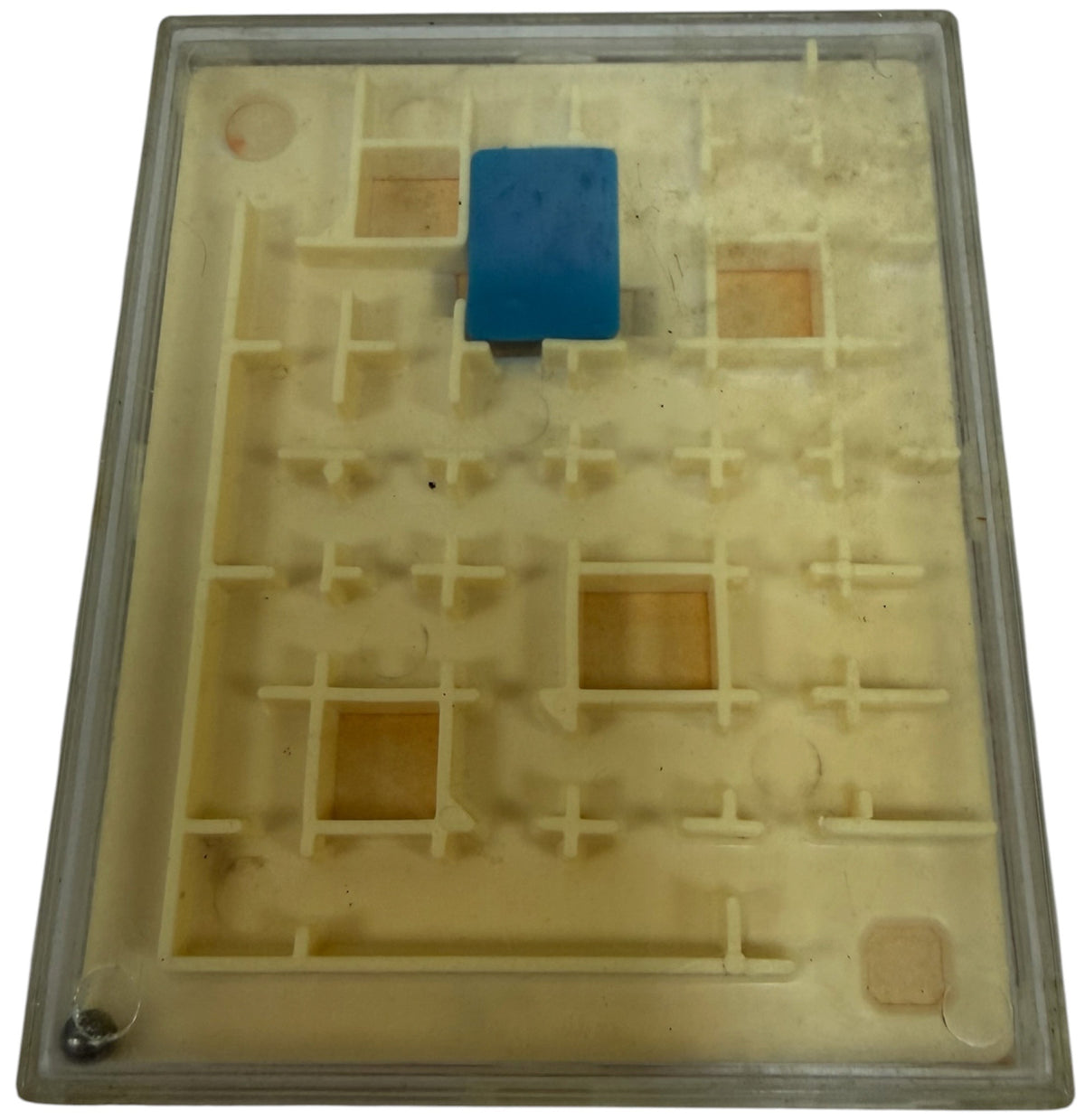 Vintage Game E Handheld Ball In A Maze Dexterity Puzzle Toy Made In Hong Kong - Very Good Condition Ex Shop Stock