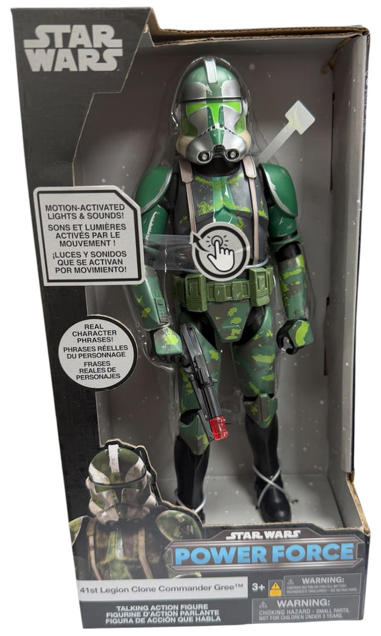 2024 Star Wars Power Force Clone Commander Gree Talking Action Figure - MINT Condition Ex Shop Stock