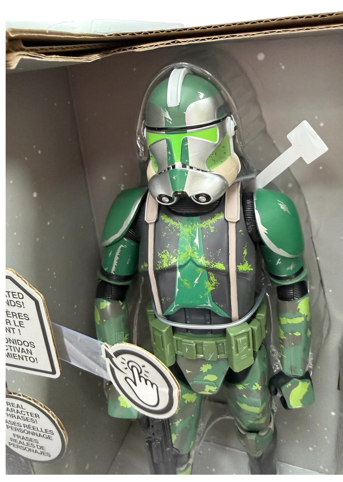 2024 Star Wars Power Force Clone Commander Gree Talking Action Figure - MINT Condition Ex Shop Stock