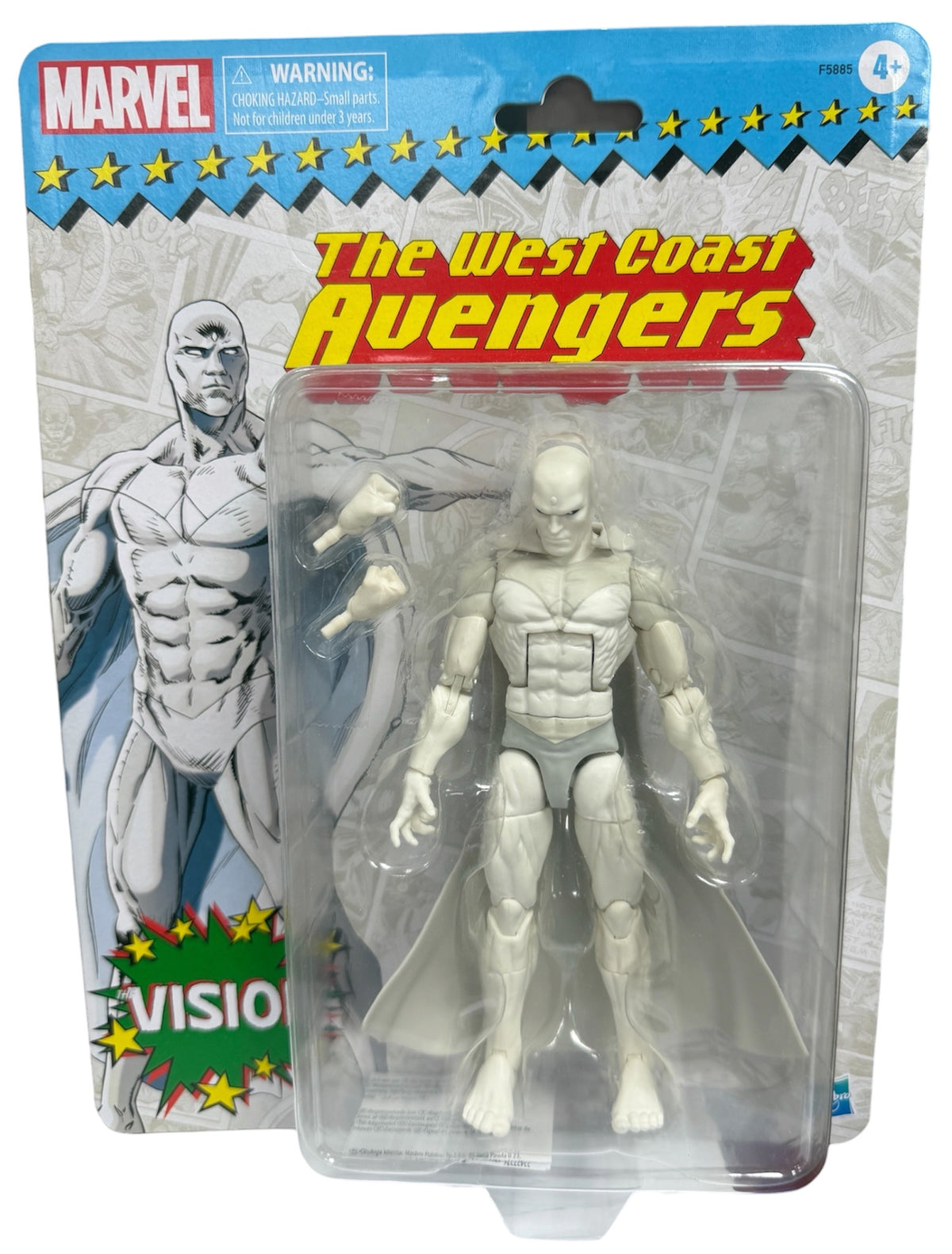 2022 Marvel Legends Retro West Coast Avengers White Vision 6" Figure F5885 - Brand New Factory Sealed Ex Shop Stock