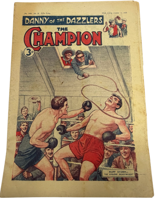 Vintage 1949 Amalgamated Press -The Champion Comic Issue No. 1446 - October 15 1949 - Ex Shop Stock (Grade 3.5)