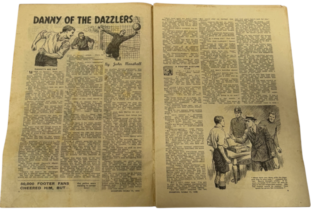 Vintage 1949 Amalgamated Press -The Champion Comic Issue No. 1446 - October 15 1949 - Ex Shop Stock (Grade 3.5)