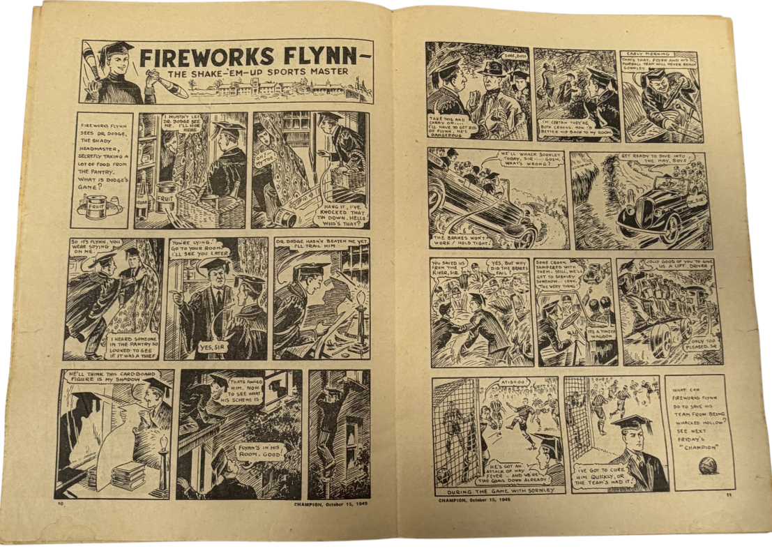 Vintage 1949 Amalgamated Press -The Champion Comic Issue No. 1446 - October 15 1949 - Ex Shop Stock (Grade 3.5)