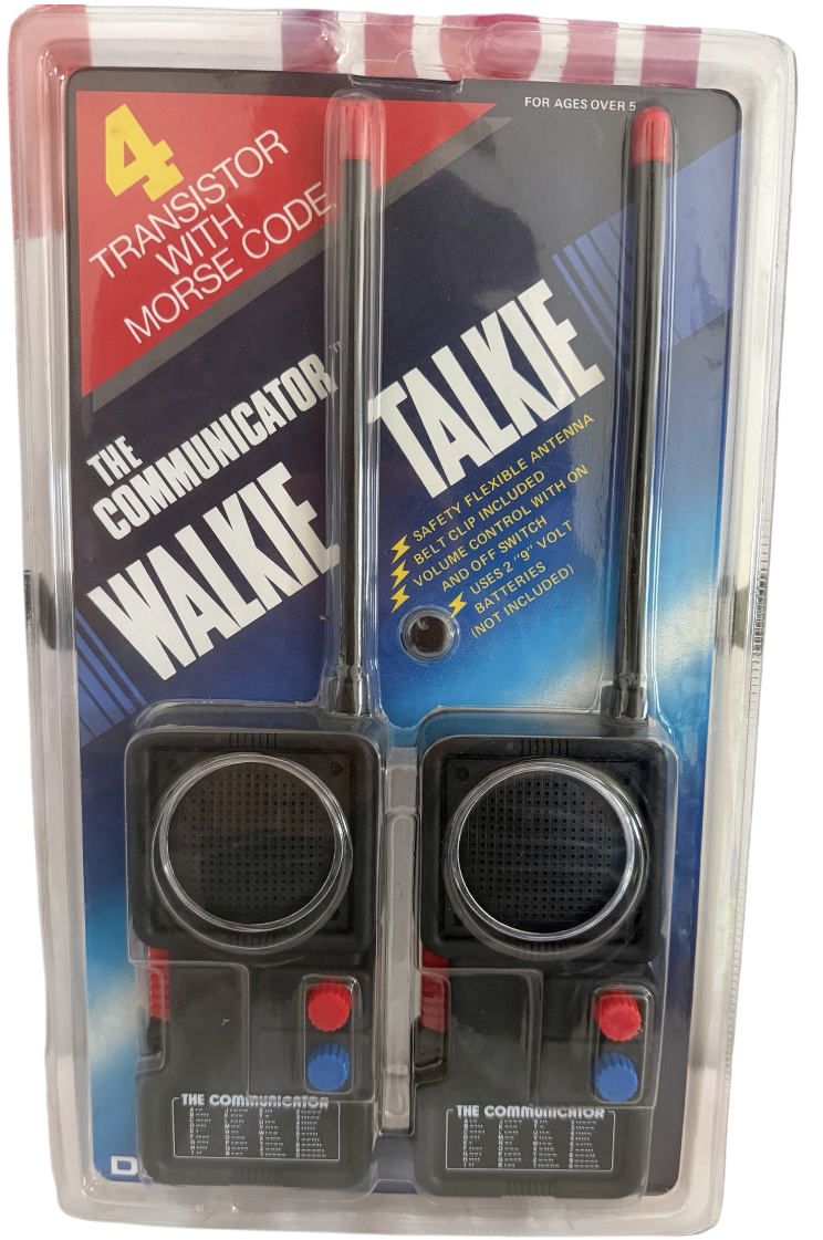 Vintage 1991 DSI Ultra Rare The Communicator Walkie Talkie Set - 4 Transistor With Morse Code - Brand New Factory Sealed Shop Stock Room Find