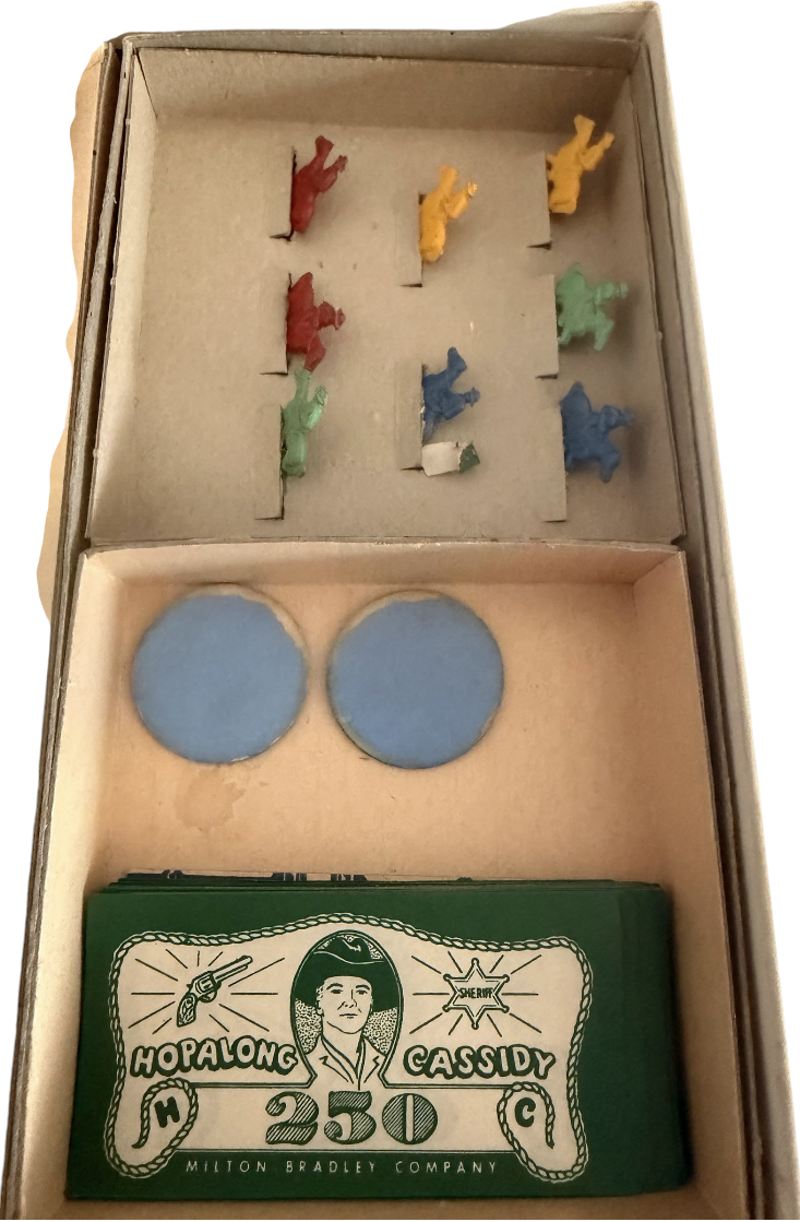 Vintage Milton Bradley 1950 Official Hopalong Cassidy The Board Game - Based On The Popular TV Series - Fantastic Condition In The Original Box