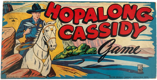 Vintage Milton Bradley 1950 Official Hopalong Cassidy The Board Game - Based On The Popular TV Series - Fantastic Condition In The Original Box