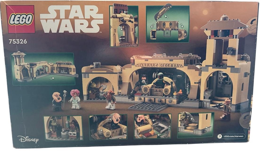 Disney / Lego 2022 Star Wars Boba Fett's Throne Room - Building Blocks Retired Construction Set Number 75326 - Brand New Factory Sealed