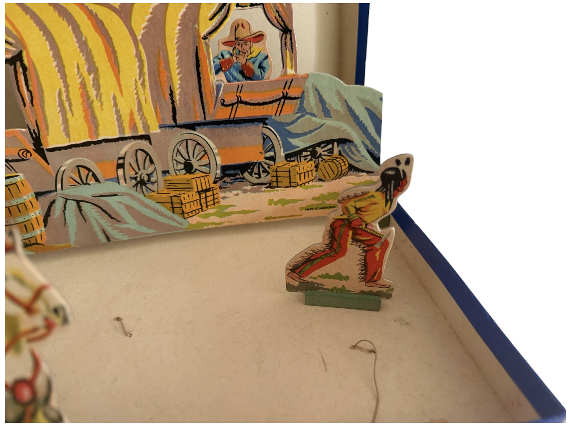 Vintage 1940/50'S Chad Valley Wild West Shooting Game - Complete & Working - In The Original Box
