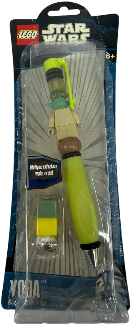 Vintage 2008 LEGO Star Wars Yoda Connect & Build Ball Point Pen Set P2156 - Factory Sealed Ex Shop Stock