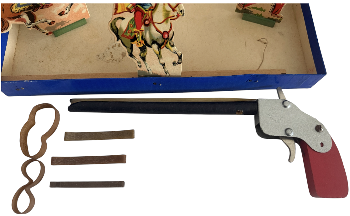 Vintage 1940/50'S Chad Valley Wild West Shooting Game - Complete & Working - In The Original Box