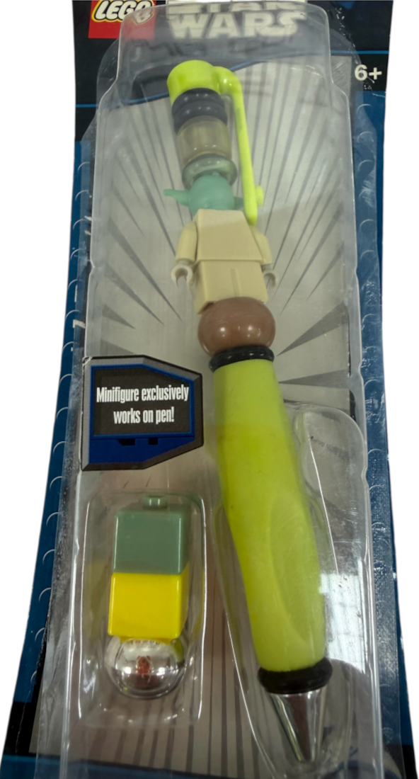 Vintage 2008 LEGO Star Wars Yoda Connect & Build Ball Point Pen Set P2156 - Factory Sealed Ex Shop Stock