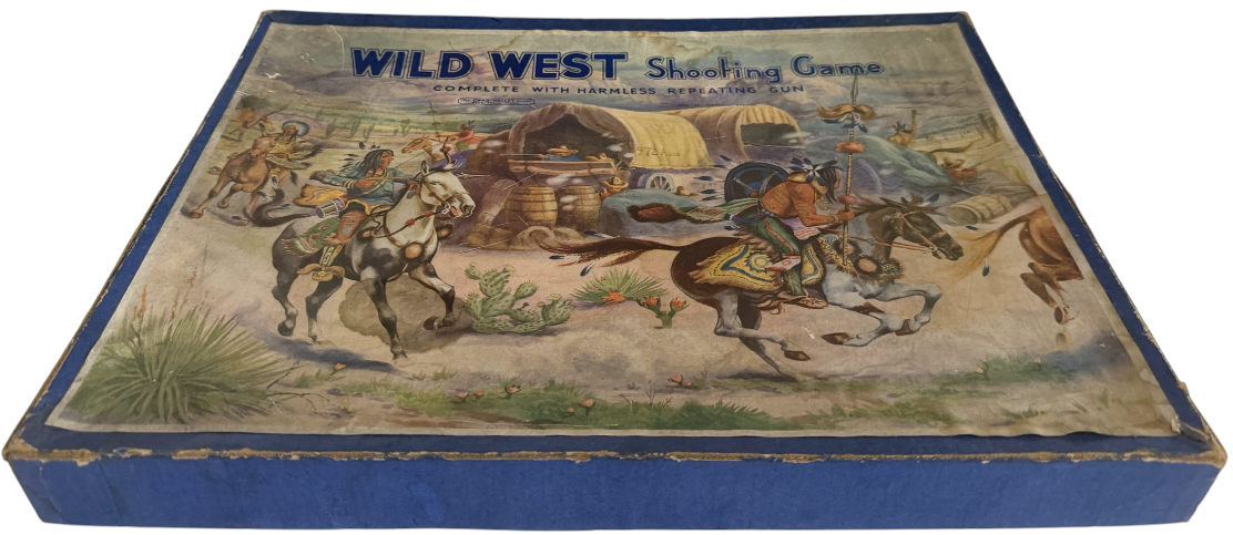 Vintage 1940/50'S Chad Valley Wild West Shooting Game - Complete & Working - In The Original Box