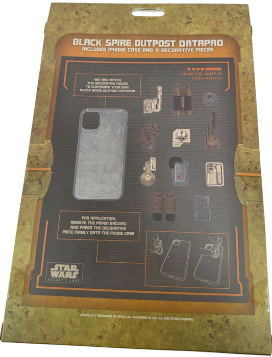 Disney Parks Star Wars Galaxy's Edge Black Spire Outpost Datapad iPhone 11 Case Kit - 2021 Release New Sealed