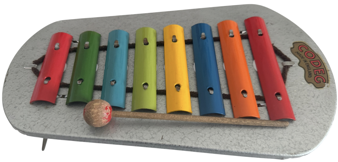 Vintage 1950's A Codeg Production Melodious Easy To Play Toy Xylophone Music Instrument Very Good Condition And Boxed