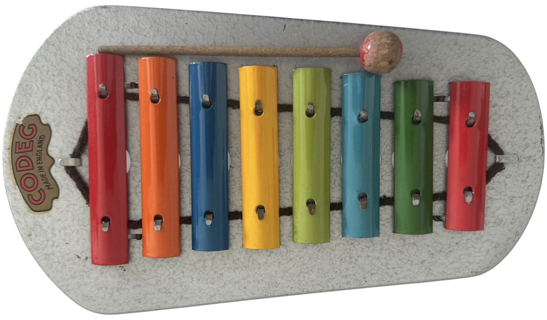 Vintage 1950's A Codeg Production Melodious Easy To Play Toy Xylophone Music Instrument Very Good Condition And Boxed