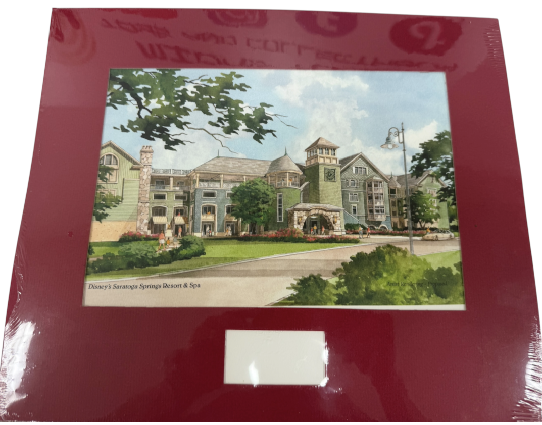 Disney Vacation Club Saratoga Springs Resort Matted Lithograph Art Print 11x13 NEW