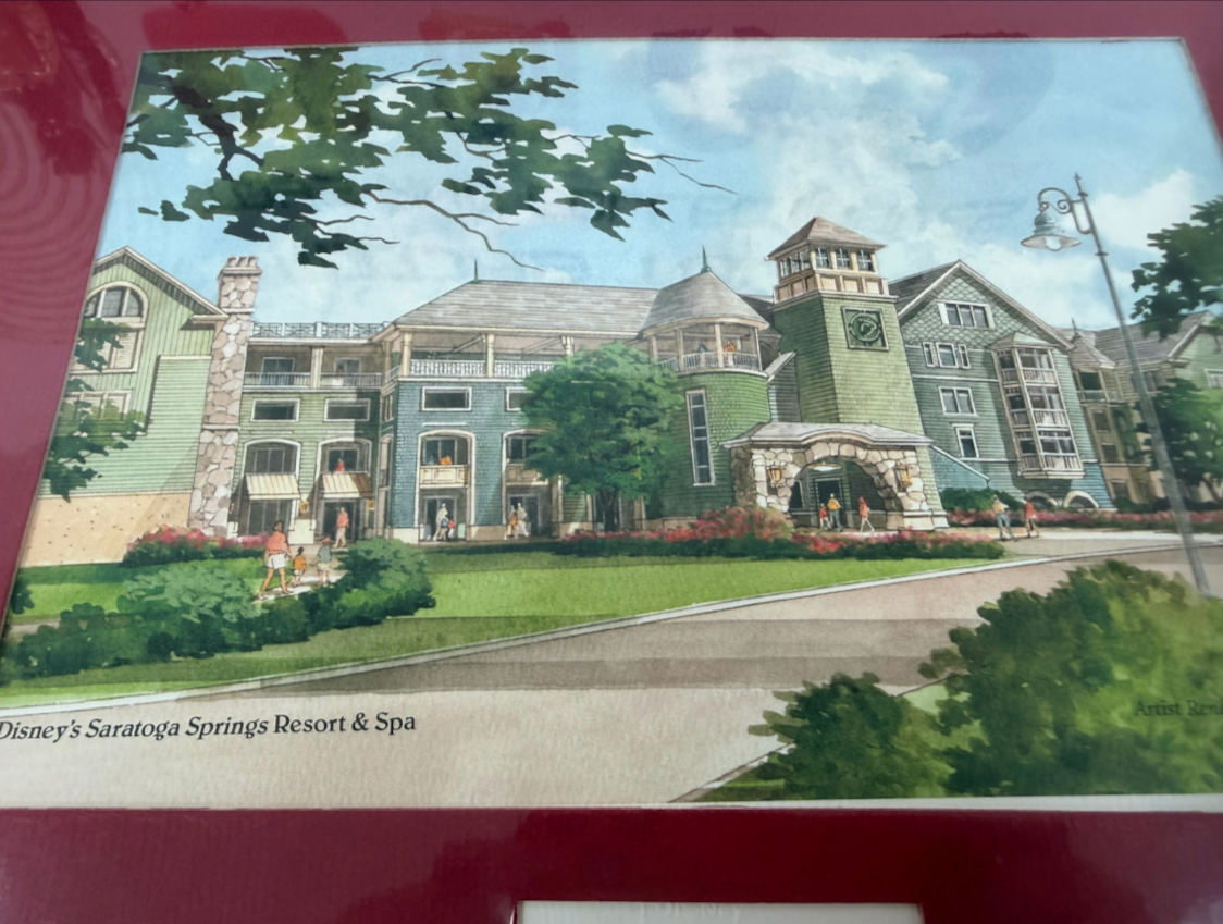 Disney Vacation Club Saratoga Springs Resort Matted Lithograph Art Print 11x13 NEW