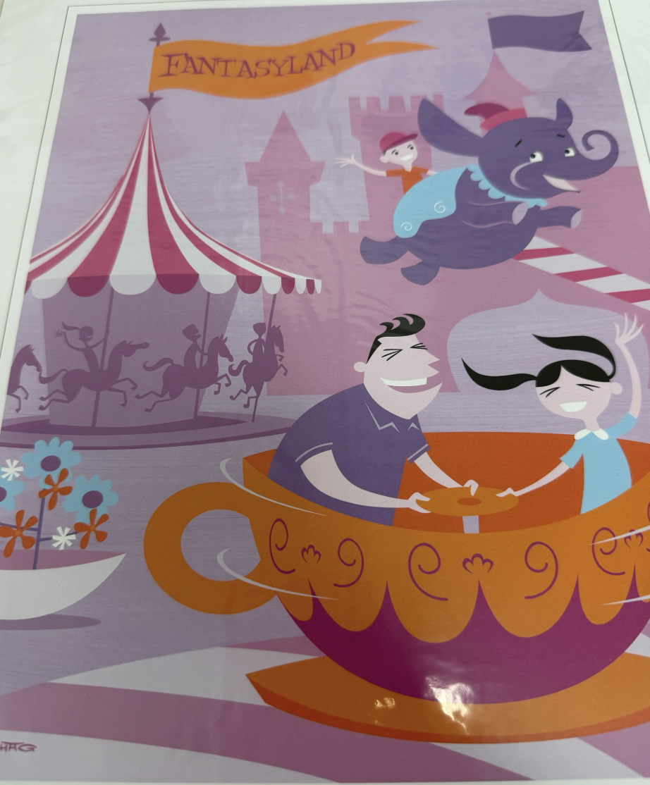 SHAG Disney Fantasyland 11x14 Matted Deluxe Print 50th Anniversary - Mint Condition And In The Original Envelope