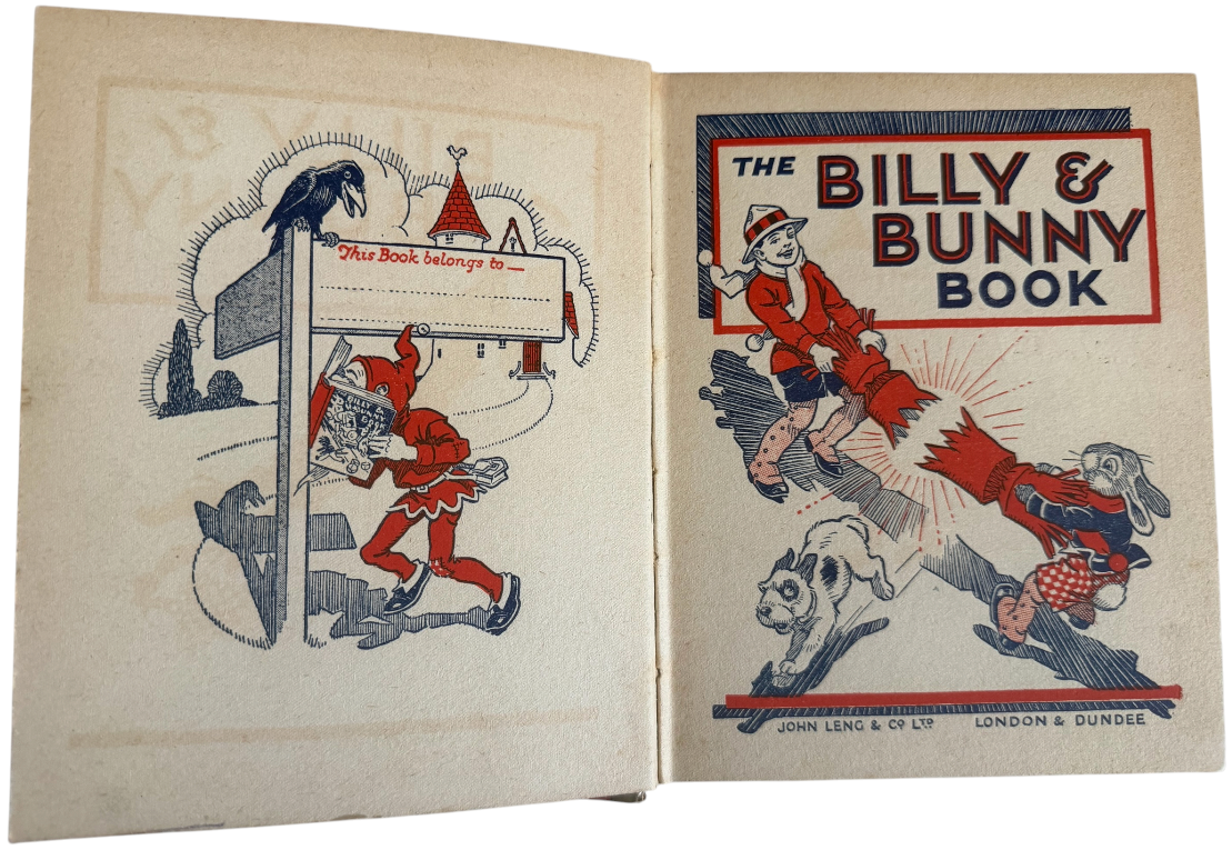Vintage 1920's/30's The Billy And Bunny Hardback Book - Very Good Condition Early Annual Style Book.