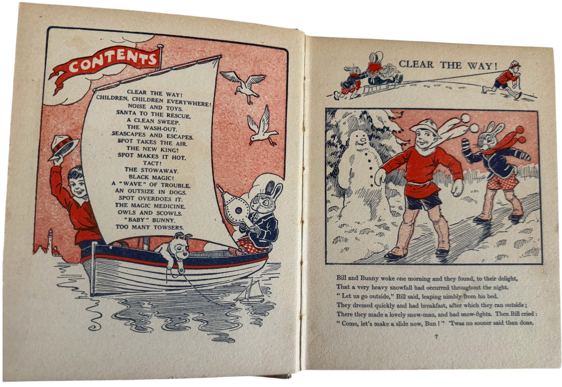 Vintage 1920's/30's The Billy And Bunny Hardback Book - Very Good Condition Early Annual Style Book.