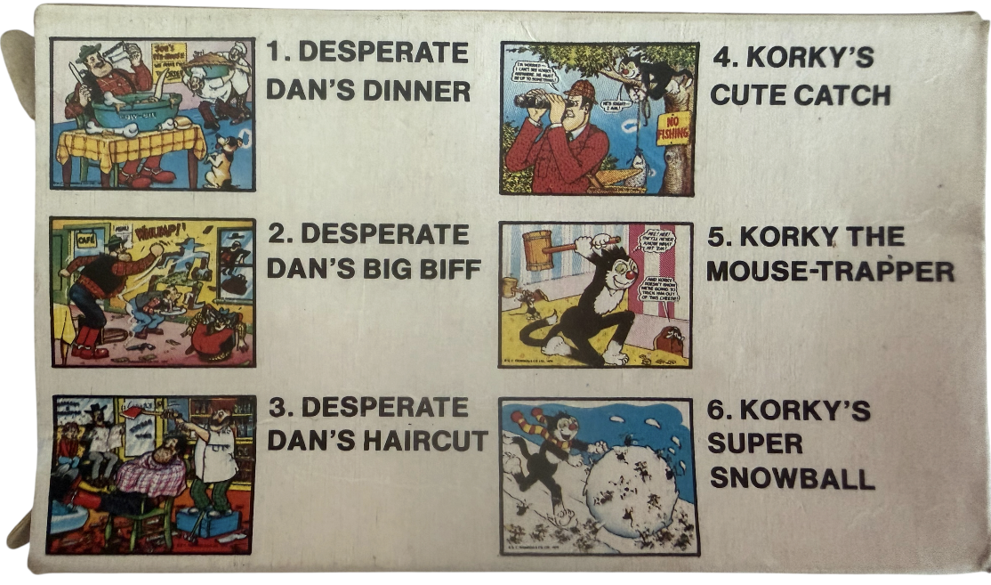 Vintage Waddingtons 1979 The Dandy 40 Piece Mini Jigsaw Puzzle Desperate Dan's Haircut 100% Complete In The Original Box