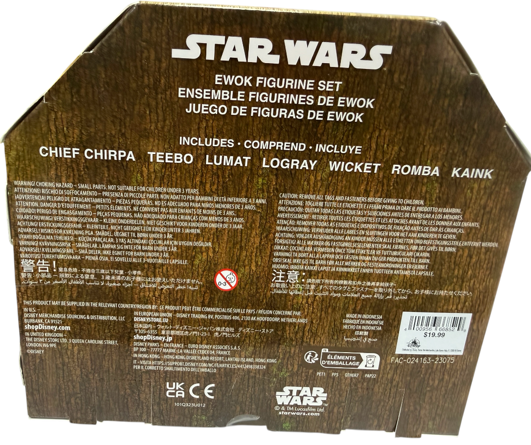 Disney Parks 2023 Star Wars Return of the Jedi 40th Anniversary Ewok Figurine Set - Brand New Factory Sealed Ex Shop Stock