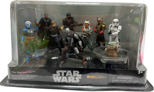 Disney Store Star Wars The Mandalorian 2021 Deluxe Figurine Playset 9 Figures NIB - Brand New Factory Sealed Ex Shop Stock