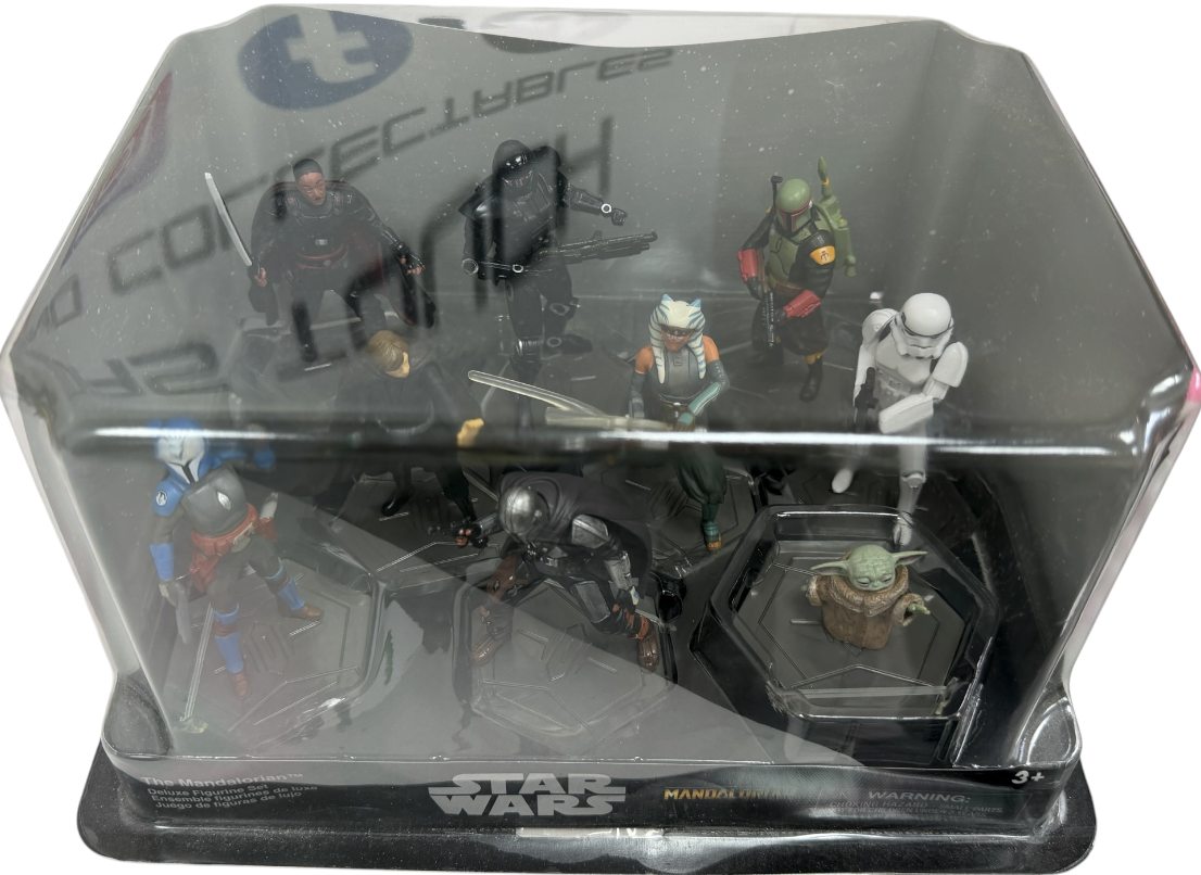 Disney Store Star Wars The Mandalorian 2021 Deluxe Figurine Playset 9 Figures NIB - Brand New Factory Sealed Ex Shop Stock