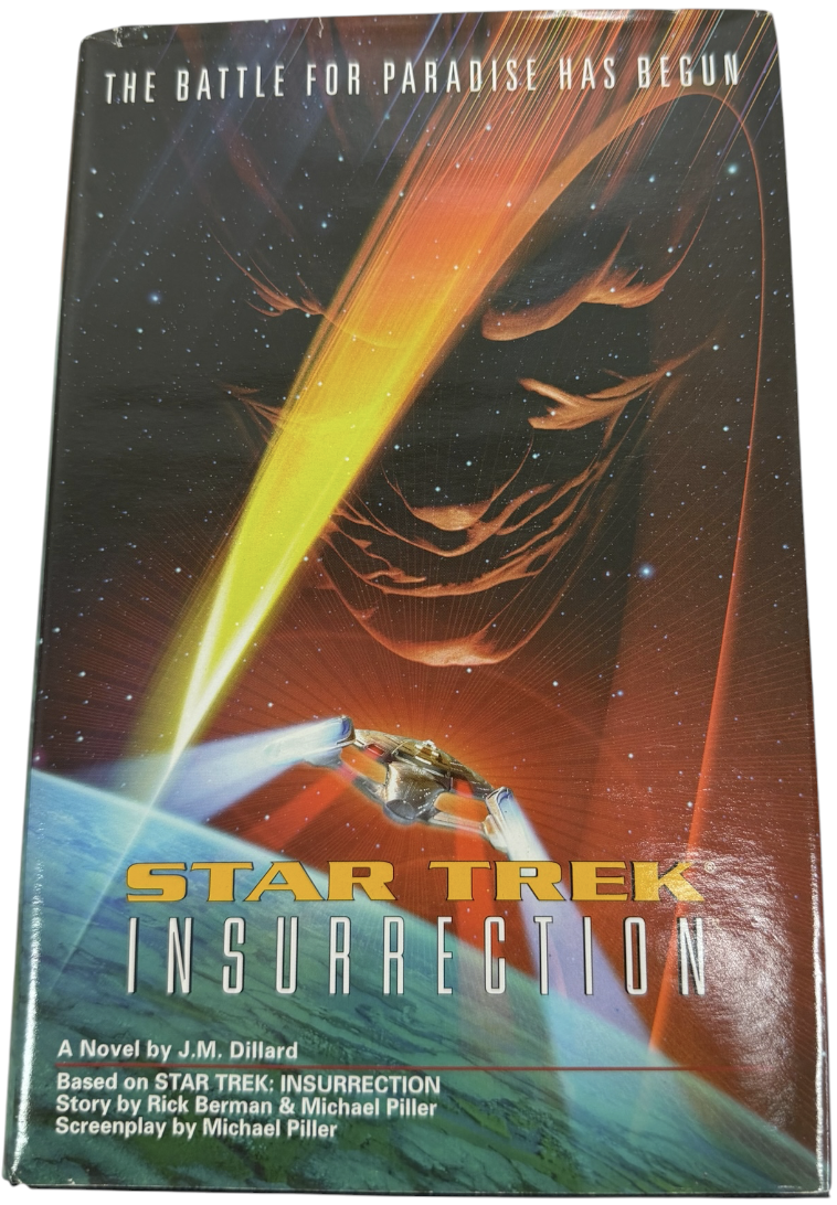 Vintage 1998 Star Trek Insurrection Hardcover Novel J.M. Dillard BCA UK Edition Hardback Book - Ex Shop Stock
