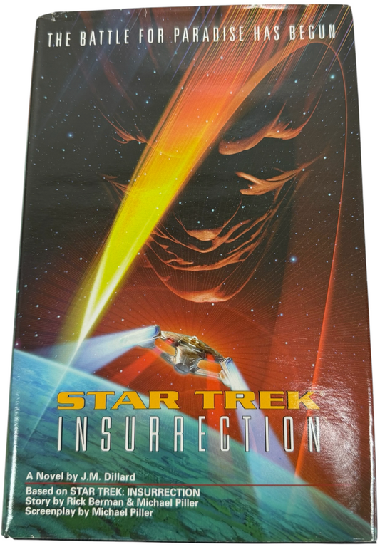 Vintage 1998 Star Trek Insurrection Hardcover Novel J.M. Dillard BCA UK Edition Hardback Book - Ex Shop Stock