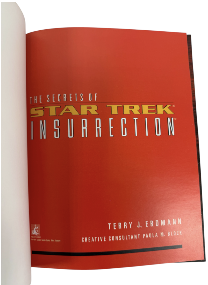 Vintage 1998 Pocket Books - The Secrets Of Star Trek Insurrection Paperback Book By Terry J Erdmann -Nr Mint Unsold Ex-Shop Stock